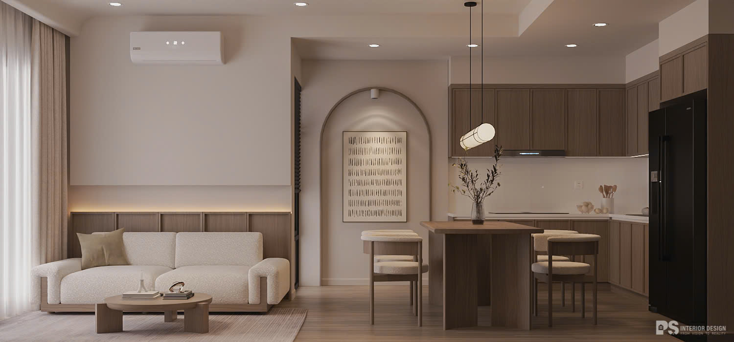 thiết kế nội thất căn hộ Akari City đẹp