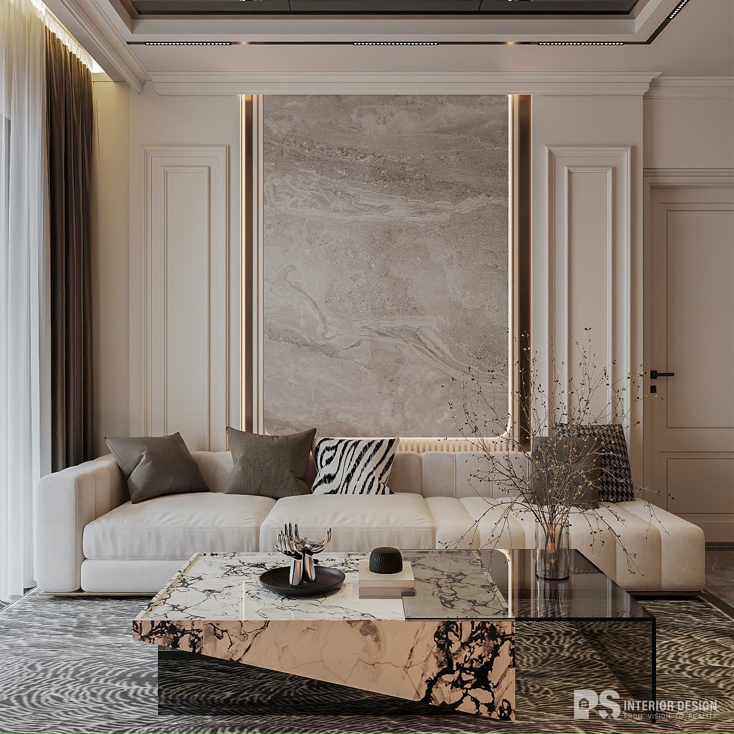 thiết kế nội thất căn hộ Diamond Centery Celadon City