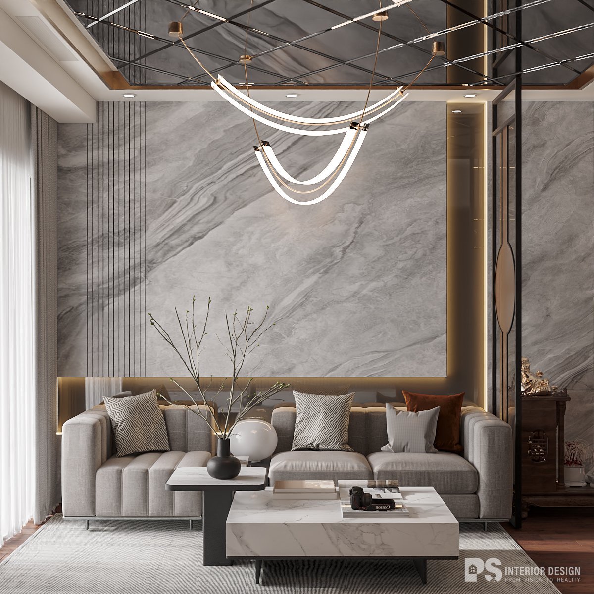 Thiết kế nội thất căn hộ Mizuki Park căn hộ 2 phòng ngủ