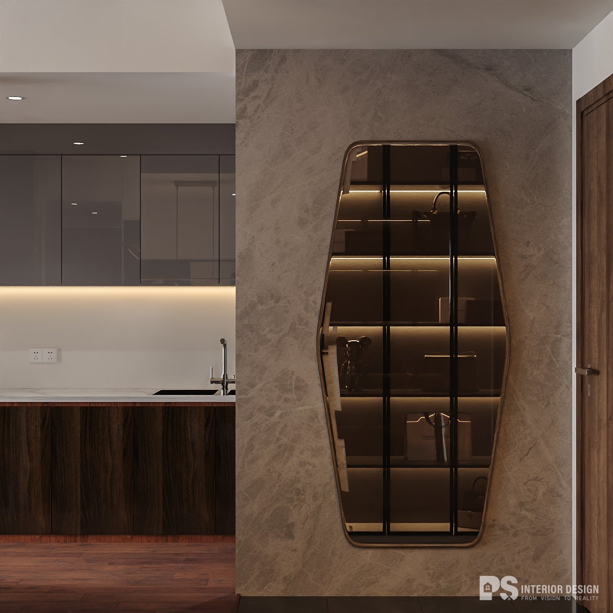 Thiết kế nội thất căn hộ Mizuki Park 2 phòng ngủ