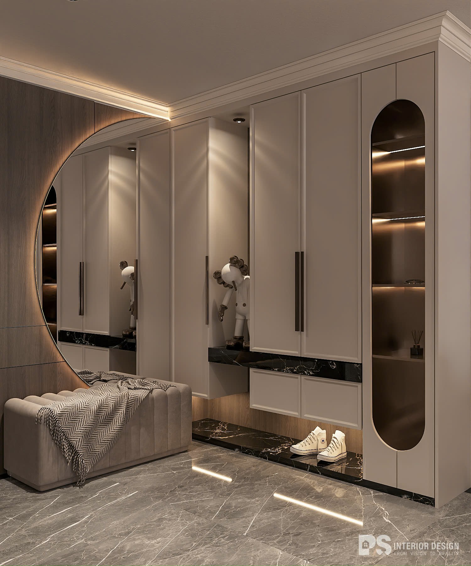 thiết kế nội thất căn hộ Diamond Centery Celadon City