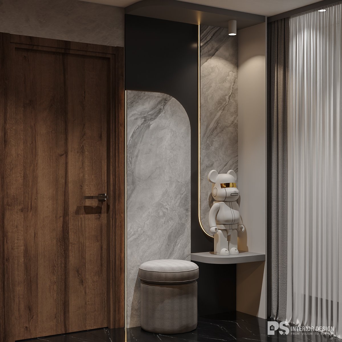 Thiết kế nội thất căn hộ Mizuki Park 2 phòng ngủ