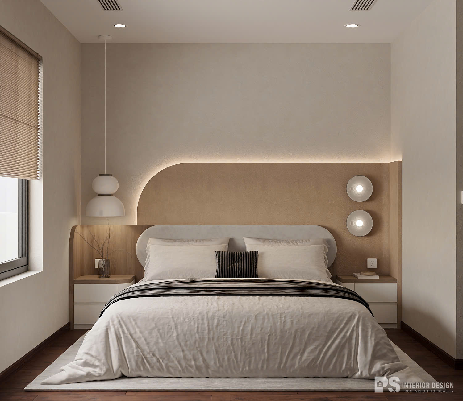 thiết kế nội thất căn hộ The Privia Khang Điền 3 phòng ngủ