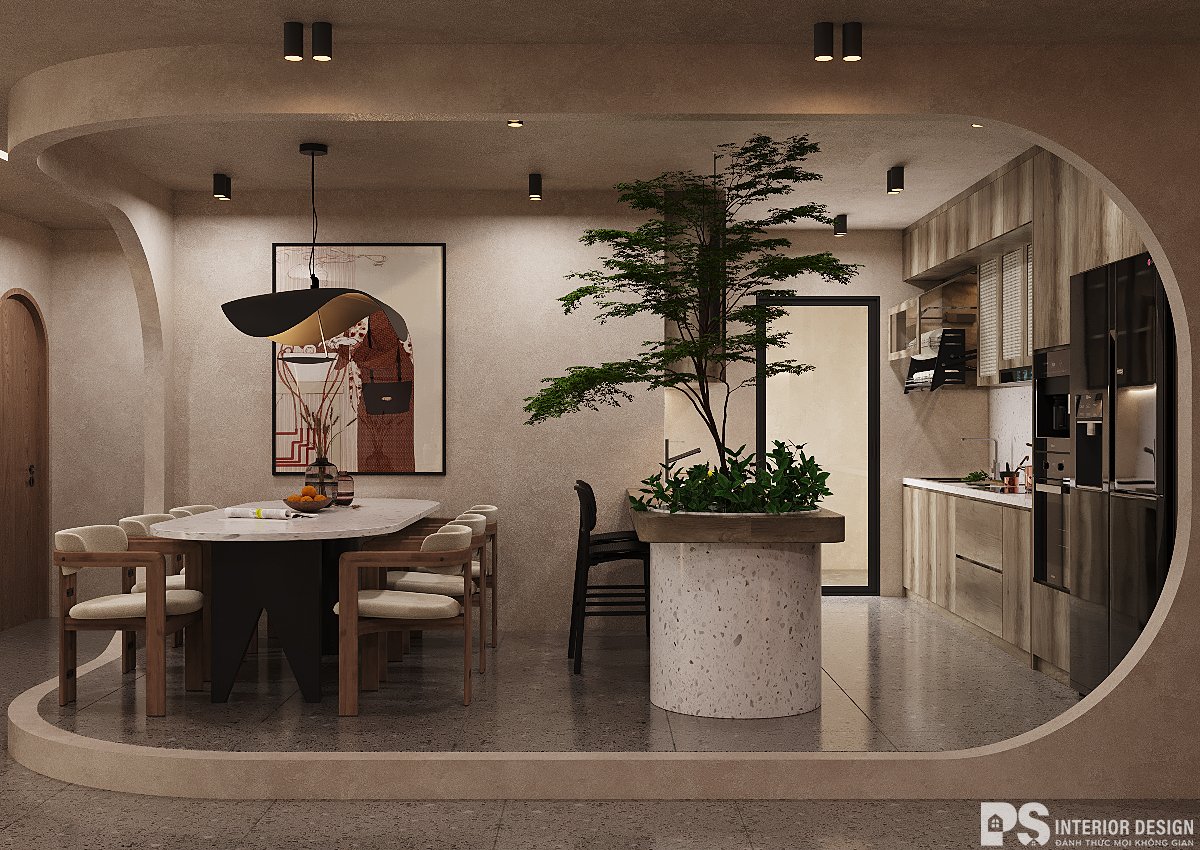 thiết kế nội thất căn hộ Diamond Brilliant wabi sabi