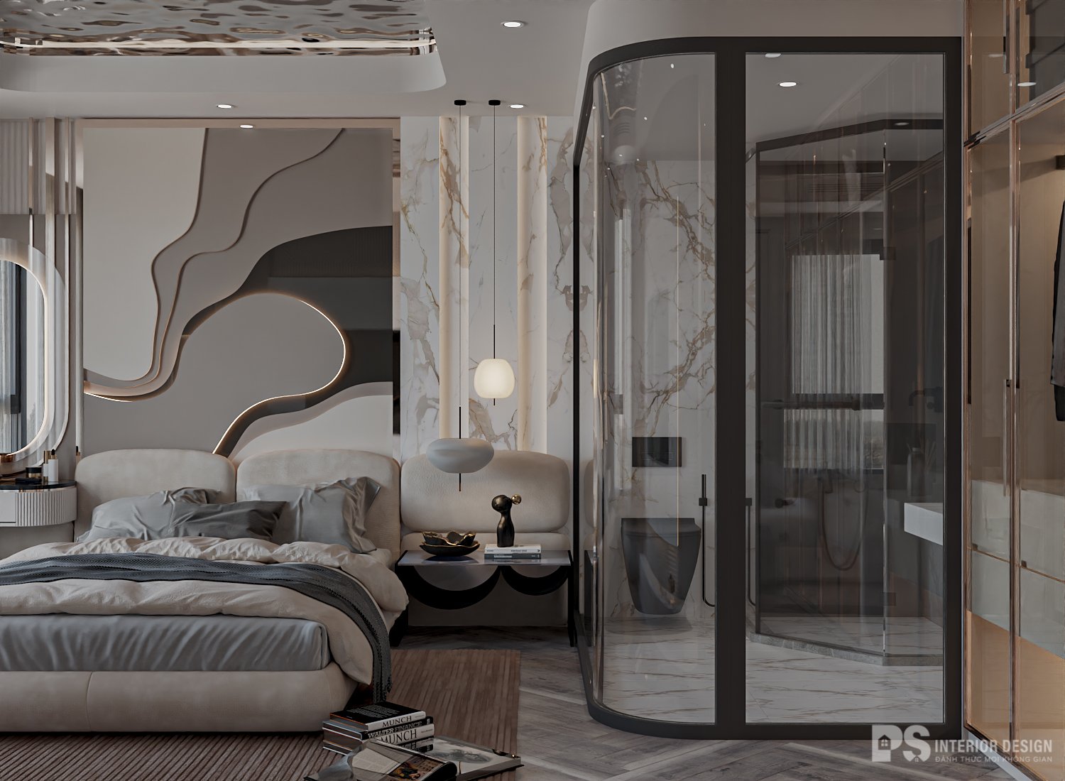 Thiết kế thi công nội thất căn hộ Hà Đô Centrosa 2 phòng ngủ