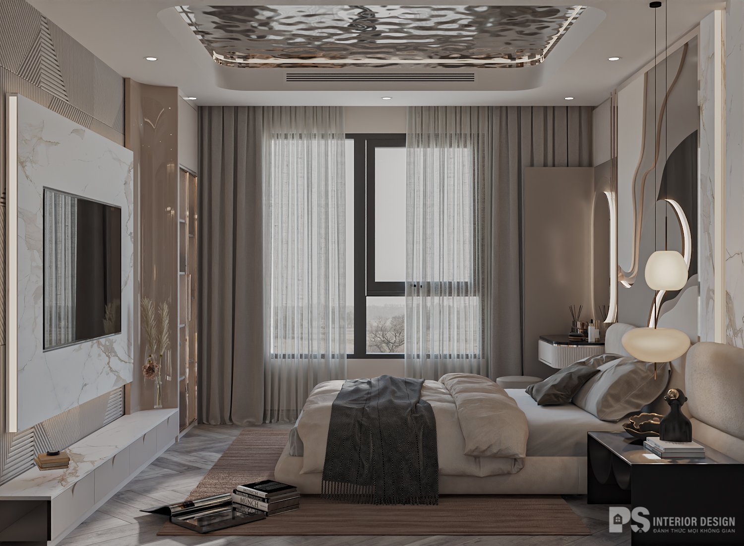 Thiết kế nội thất căn hộ Hà Đô Centrosa 2 phòng ngủ