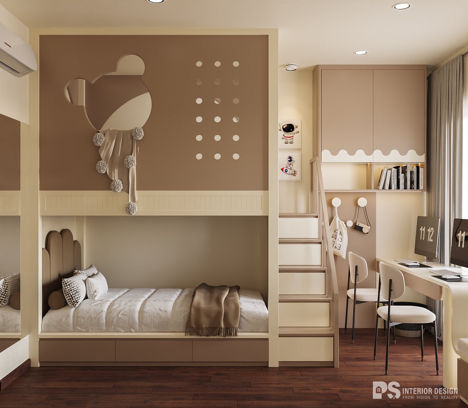 Thiết kế nội thất căn hộ Mizuki Park 2 phòng ngủ đẹp 