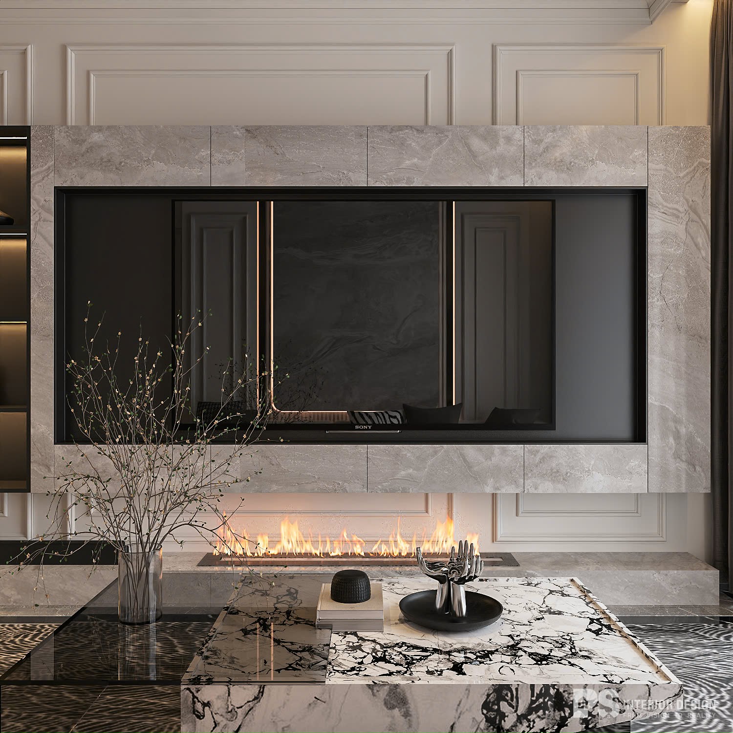 thiết kế nội thất căn hộ Diamond Centery Celadon City