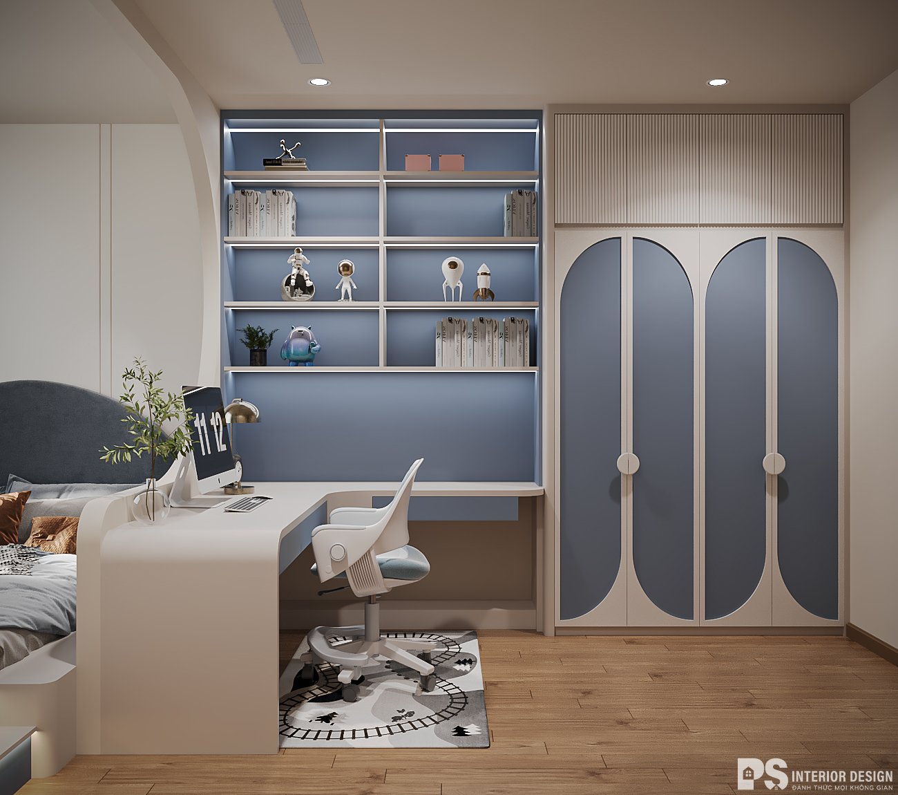 thiết kế nội thất vinhomes 2 phòng ngủ đẹp