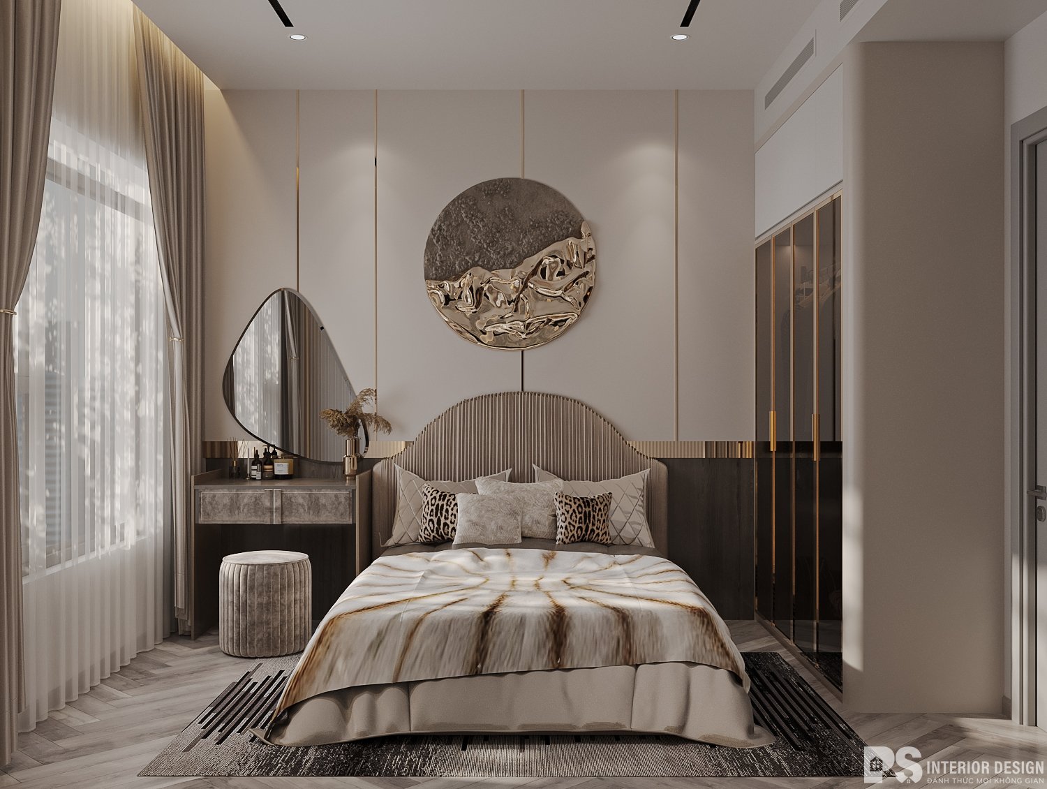 Thiết kế nội thất căn hộ Hà Đô Centrosa 2 phòng ngủ đẹp