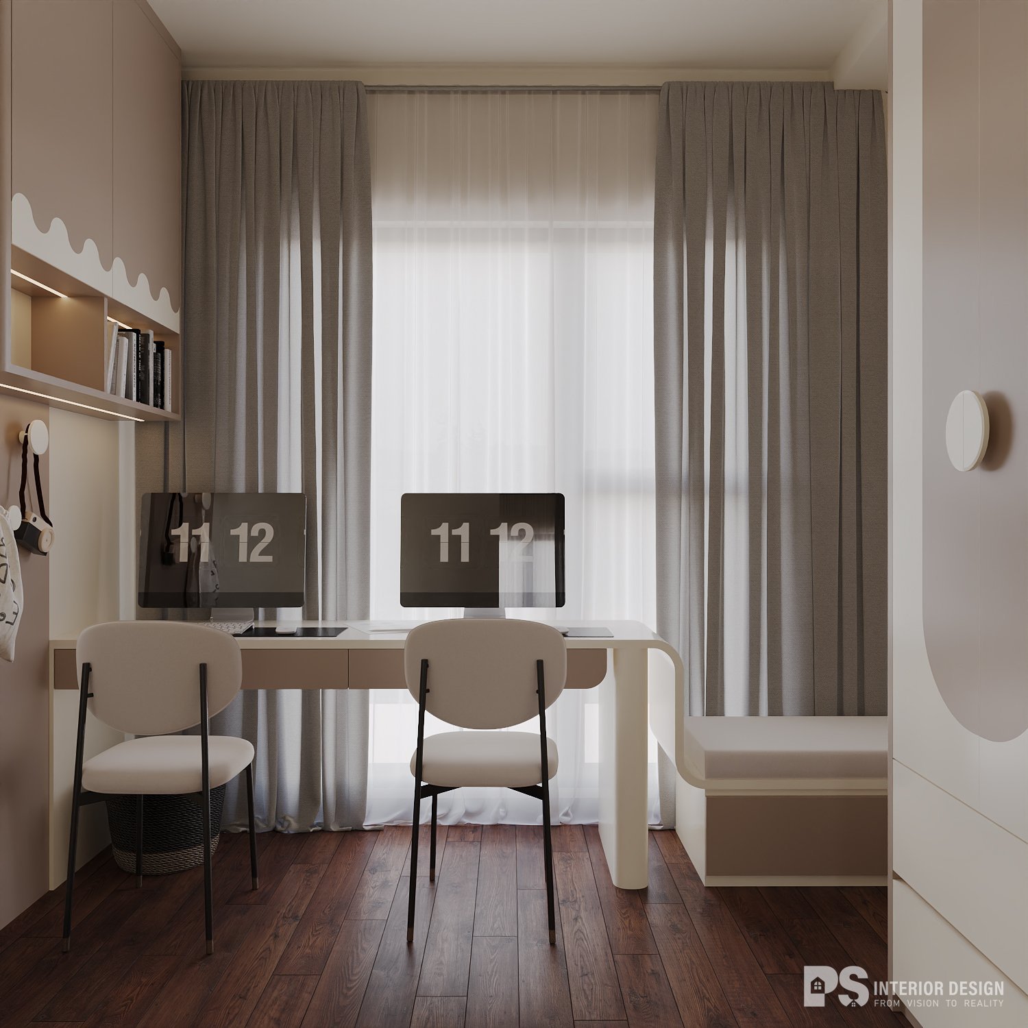 Thiết kế nội thất căn hộ Mizuki Park 2 phòng ngủ