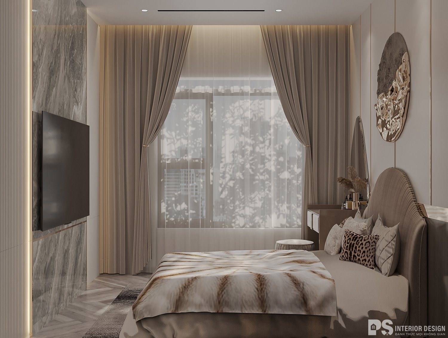 Thiết kế nội thất căn hộ Hà Đô Centrosa 2 phòng ngủ hiện đại 