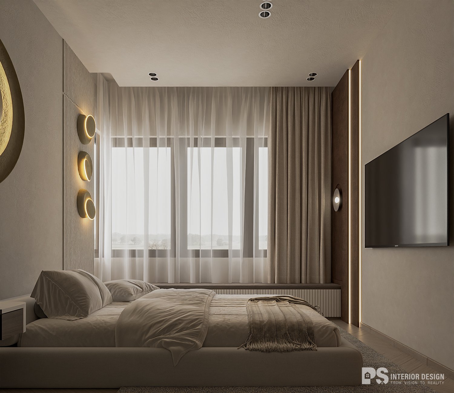 thiết kế nội thất căn hộ diamond centery phòng ngủ phụ