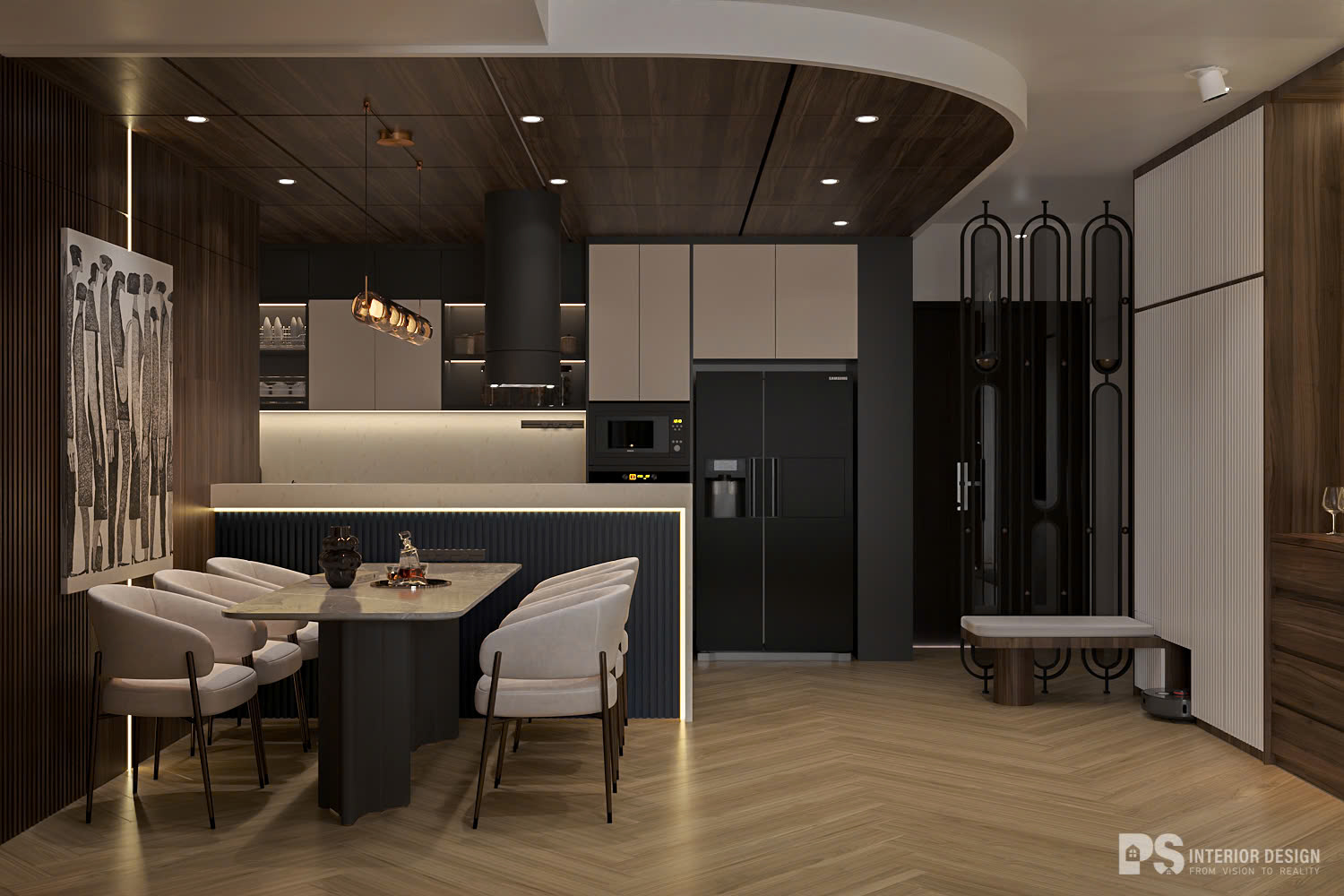 thiết kế nội thất căn hộ Diamond Brilliant