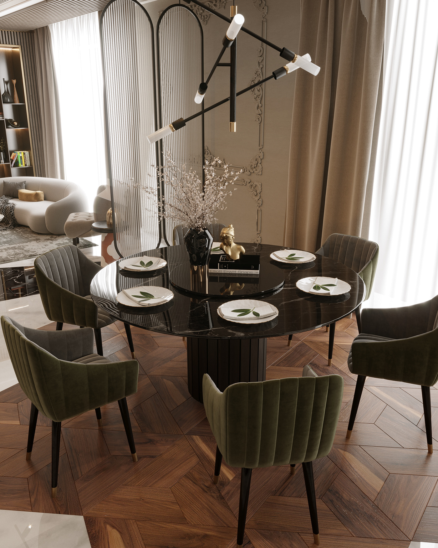 thiết kế nội thất hiện đại sang trọng 