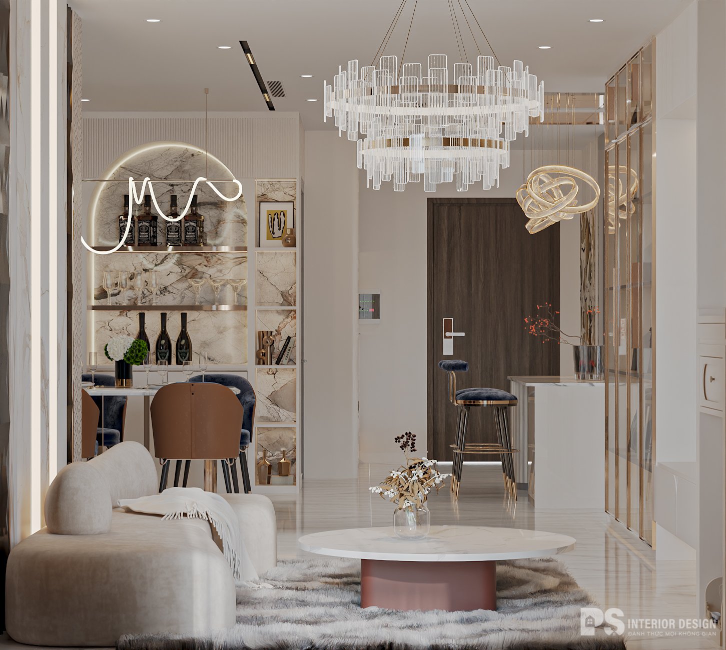 Thiết kế thi công nội thất căn hộ Hà Đô Centrosa sang trọng 