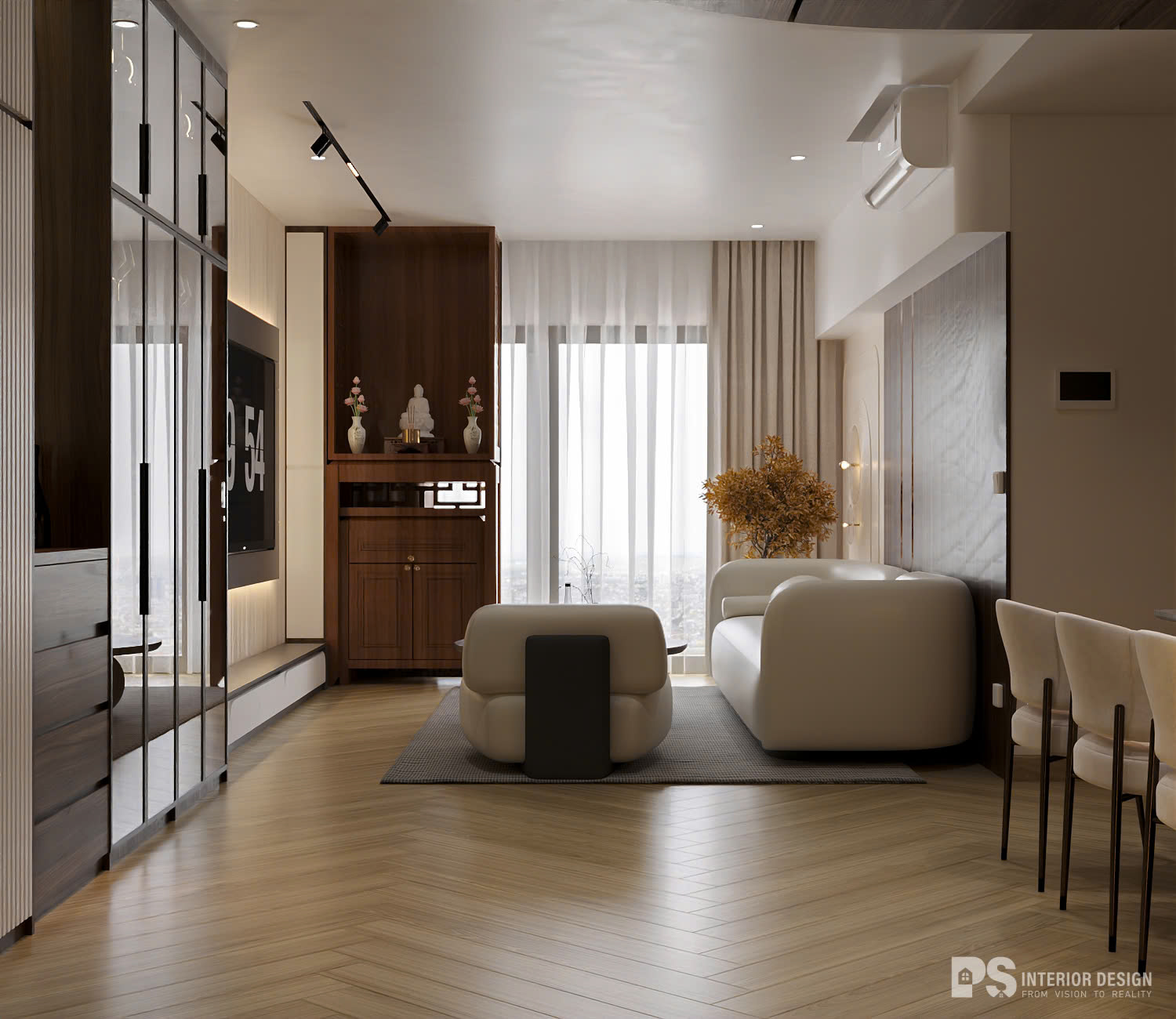 thiết kế nội thất căn hộ Diamond Brilliant