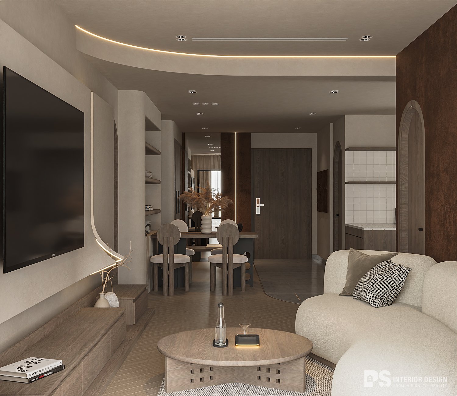 thiết kế nội thất căn hộ diamond centery sang trọng 