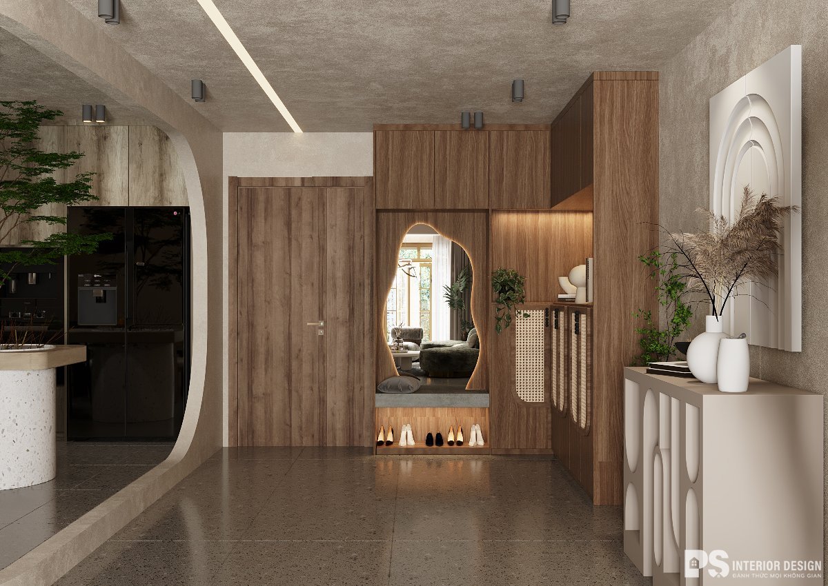 thiết kế nội thất căn hộ Diamond Brilliant 2 phòng ngủ đẹp 