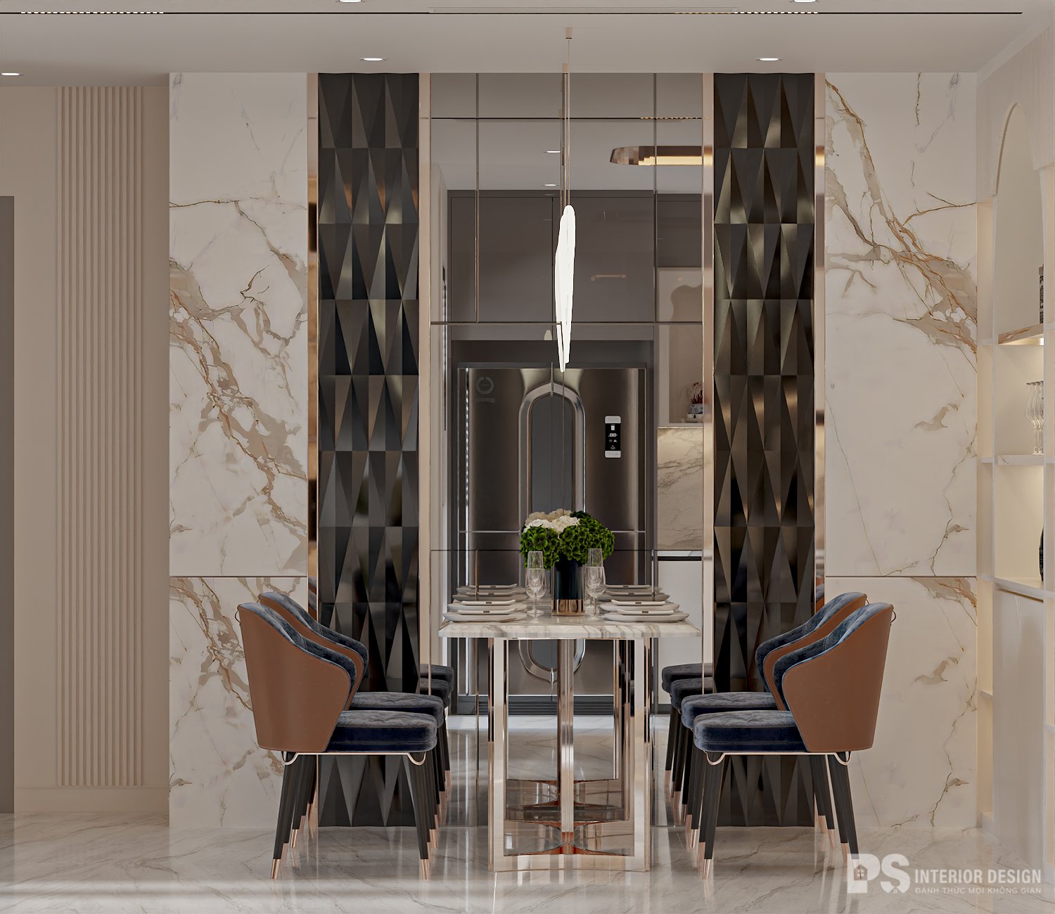 Thiết kế thi công nội thất căn hộ Hà Đô Centrosa 2 phòng ngủ đẹp