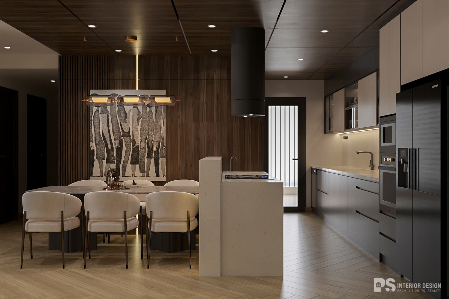 thiết kế nội thất căn hộ Diamond Brilliant