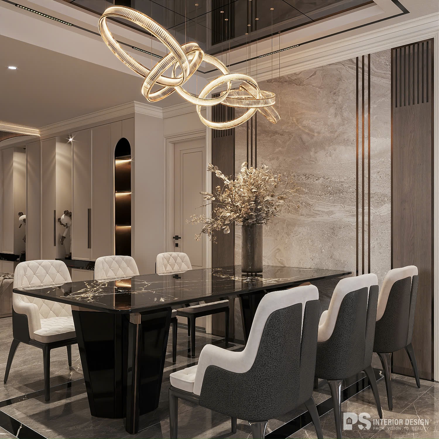 thiết kế nội thất căn hộ Diamond Centery Celadon City