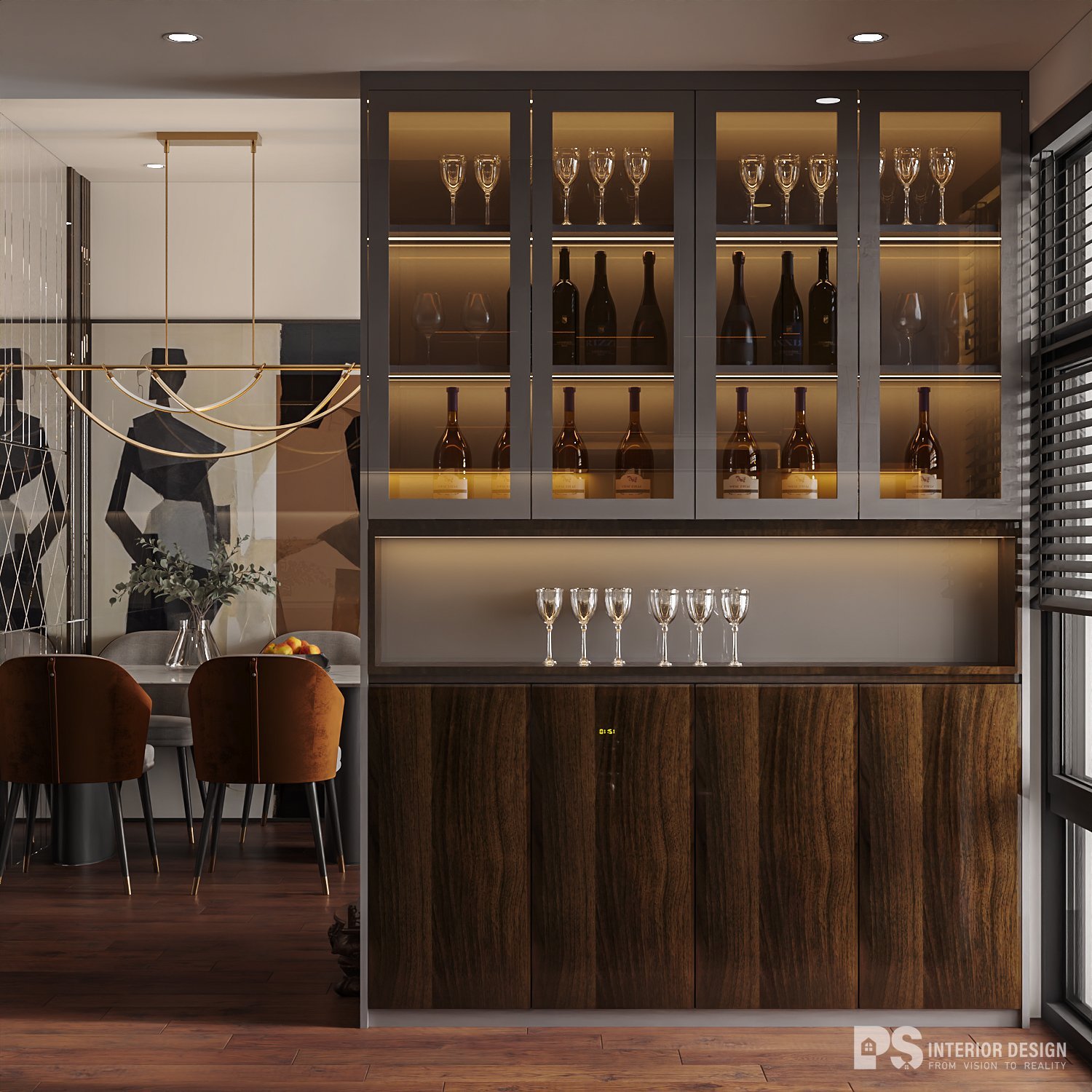 Thiết kế nội thất căn hộ Mizuki Park sang trọng 