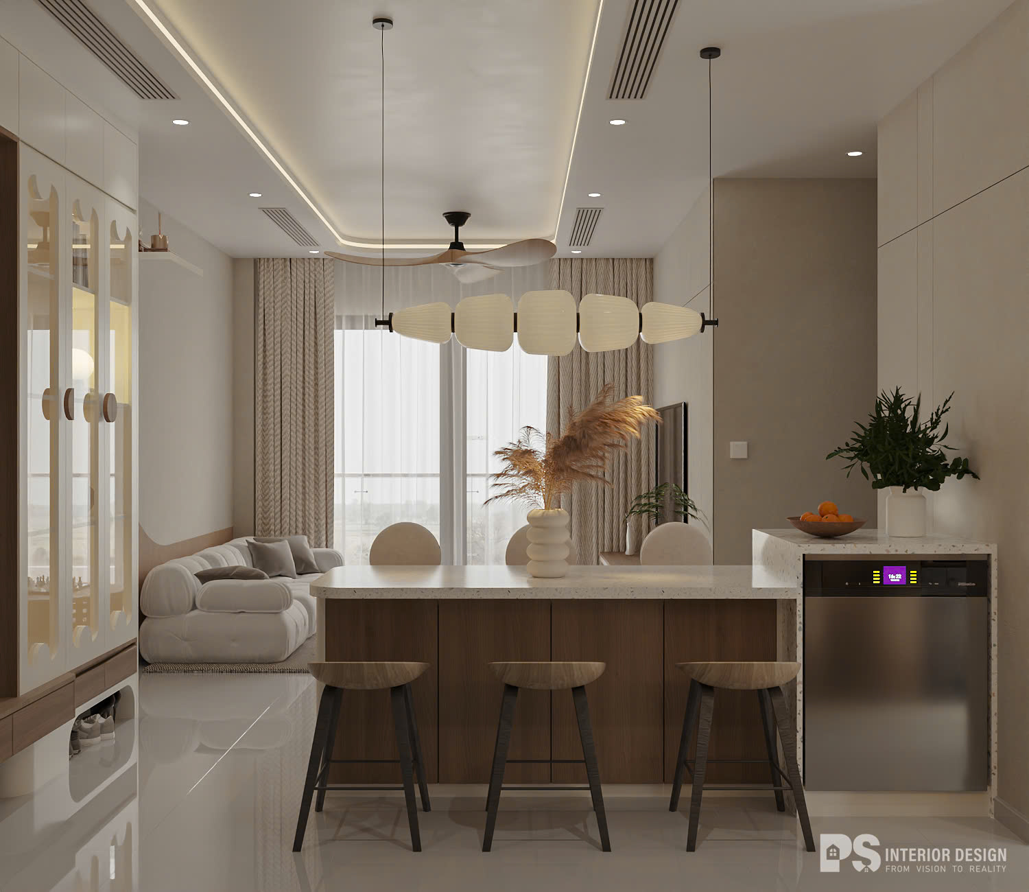 thiết kế nội thất căn hộ The Privia Khang Điền tinh tế