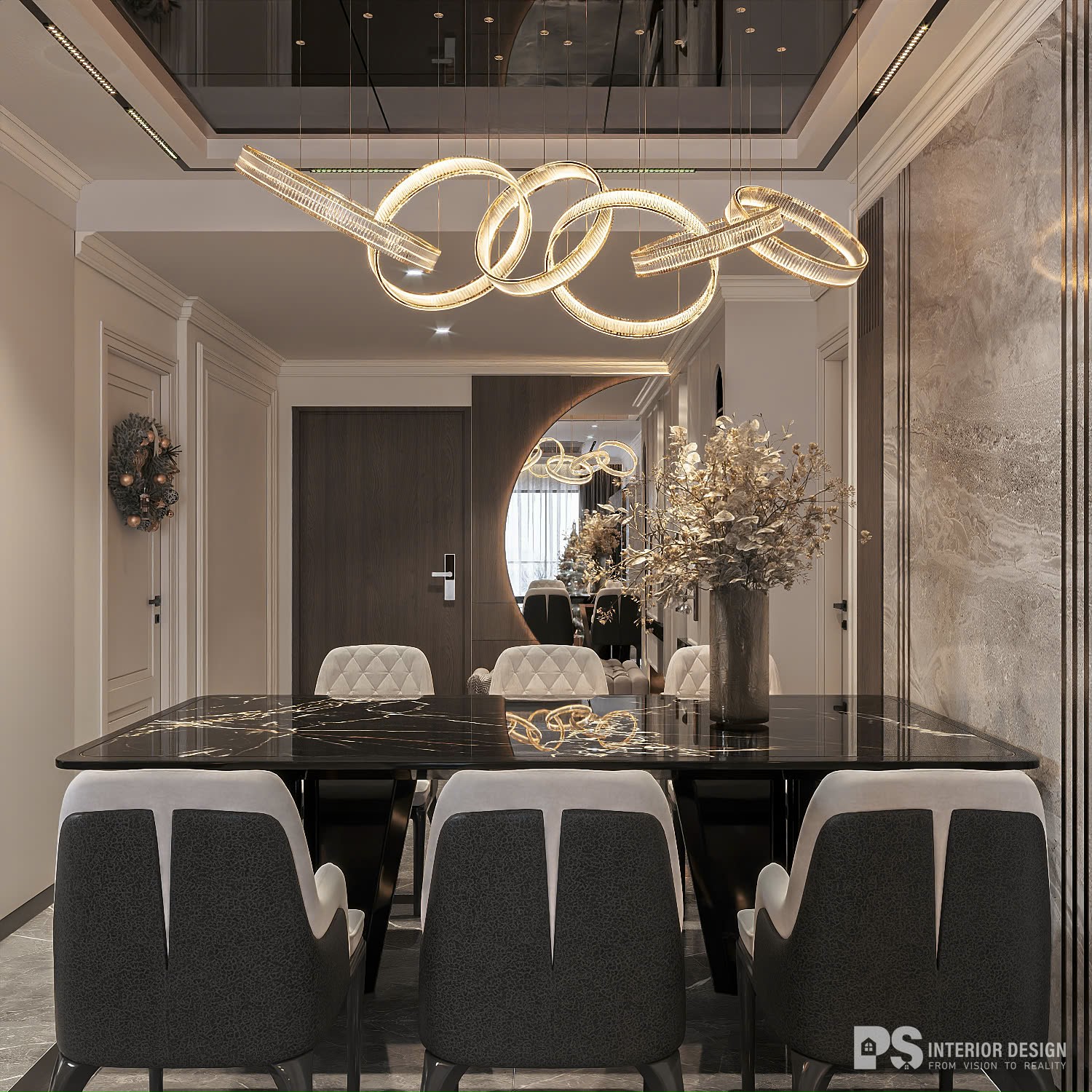 thiết kế nội thất căn hộ Diamond Centery Celadon City