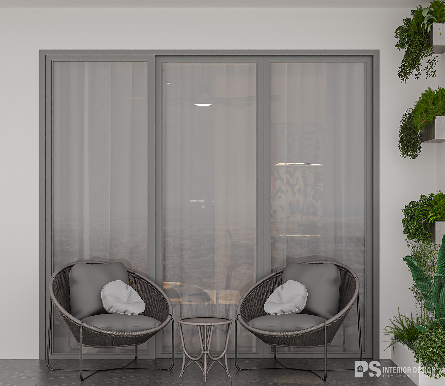 thiết kế nội thất chung cư 2 phòng ngủ