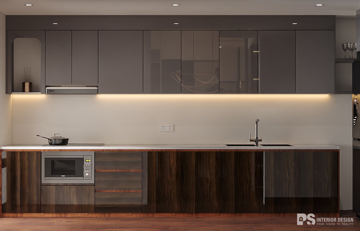 Thiết kế nội thất căn hộ Mizuki Park hiện đại 2 phòng ngủ