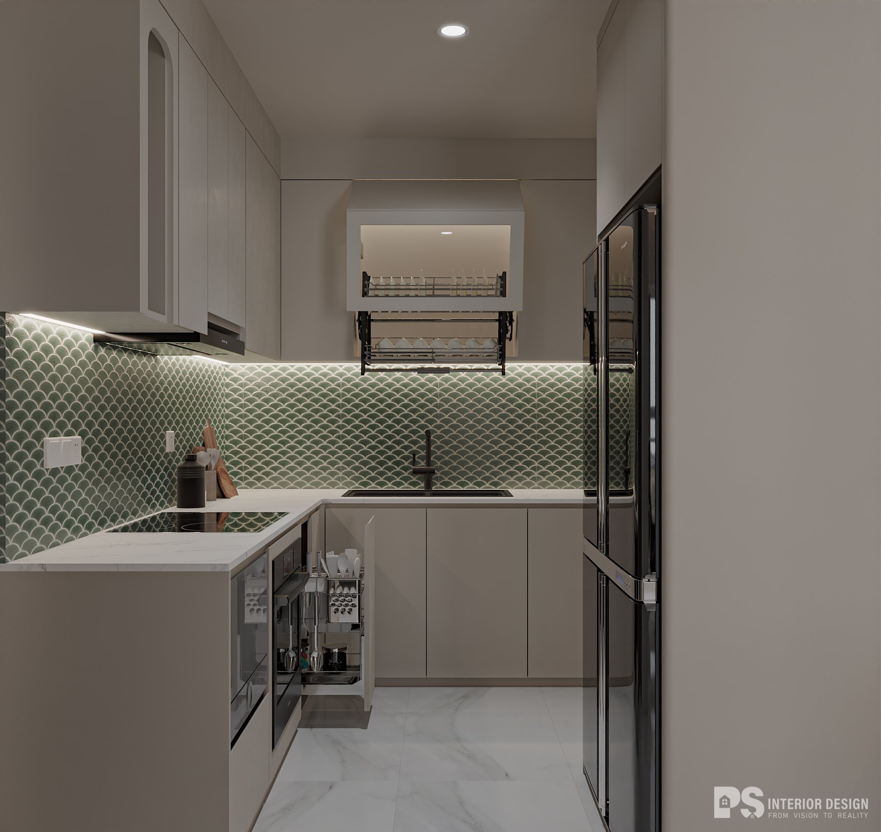 Thiết kế thi công nội thất căn hộ Diamond Alnata Plus