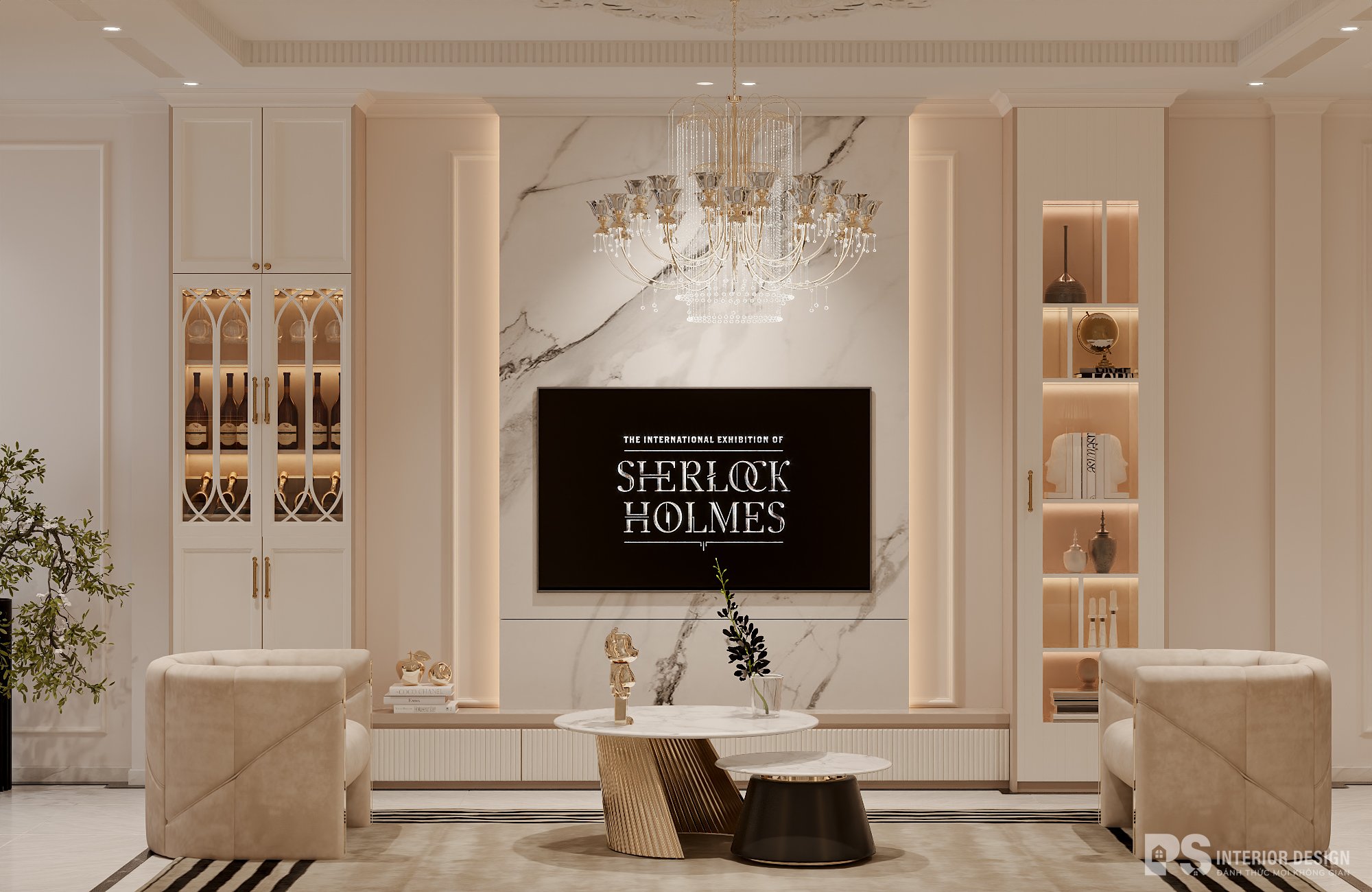 Thiết kế nội thất căn hộ The Beverly Vinhomes tân cổ điển