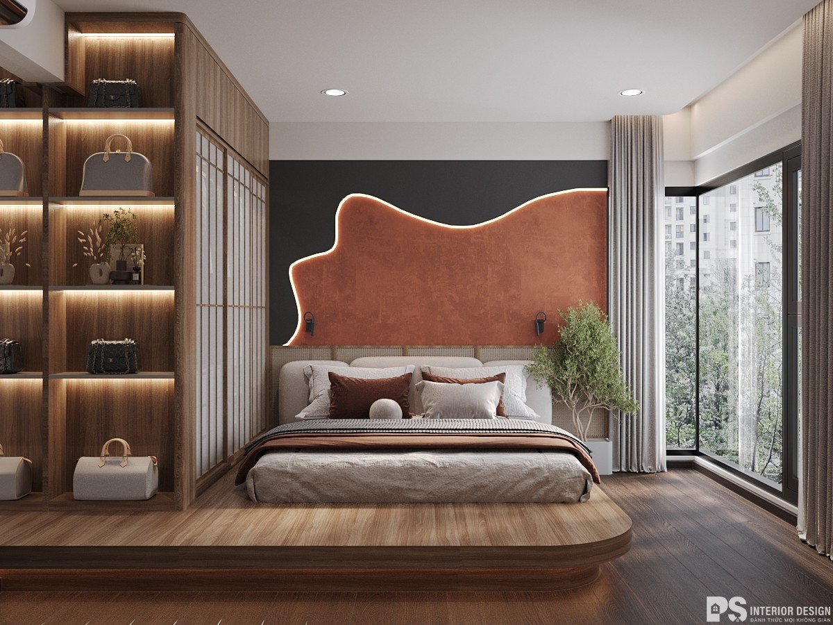  thiết kế nội thất căn hộ Mizuki Park Bình Chánh phòng ngủ đẹp 