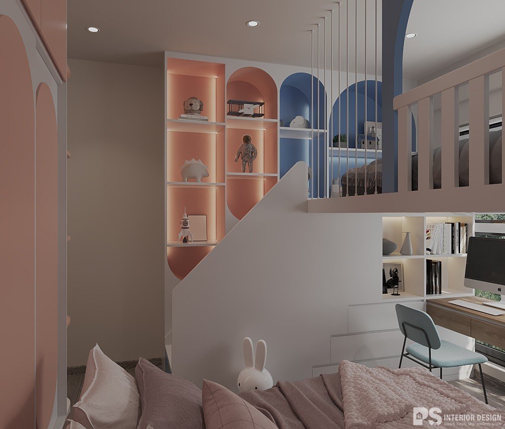  thiết kế nội thất căn hộ Mizuki Park Bình Chánh phòng ngủ em bé