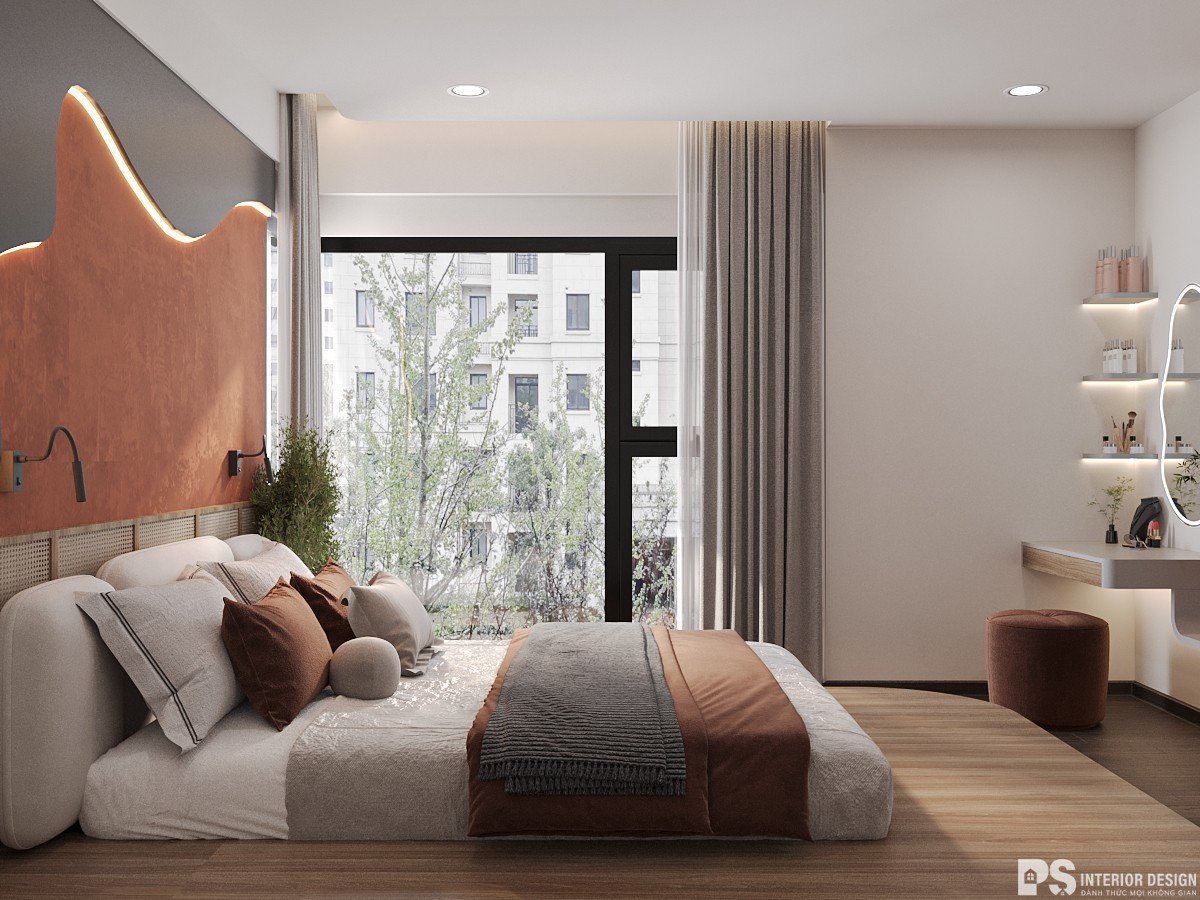  thiết kế nội thất căn hộ Mizuki Park Bình Chánh phòng ngủ đẹp 